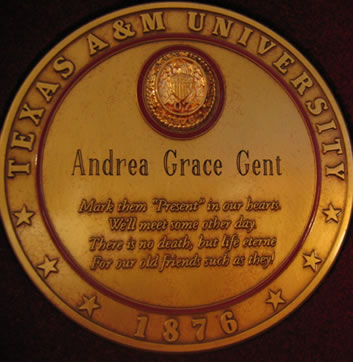Detail of Texas Aggie Ring Rememberance